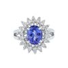 Image 1 : 14KT White Gold 2.95ct Tanzanite and Diamond Ring
