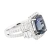 Image 2 : 18KT White Gold 4.68ct Tanzanite and Diamond Ring