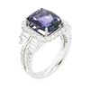 Image 3 : 18KT White Gold 4.68ct Tanzanite and Diamond Ring