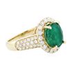Image 2 : 14KT Yellow Gold 2.43ct Emerald and Diamond Ring