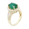 Image 3 : 14KT Yellow Gold 2.43ct Emerald and Diamond Ring