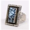 Image 2 : Navajo Silver Lone Mountain Turquoise Ring, Size14