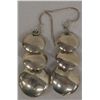 Image 2 : Navajo Sterling Silver Hollow Pillow Bead Earrings