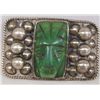 Image 1 : Vintage Mexico Sterling Jade Pin