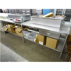 S/S 10' Table W/ S/S Legs & Undershelf