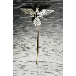 NAZI VETERANS STICKPIN ORIGINAL MINT EAGLE, IRON CROSS