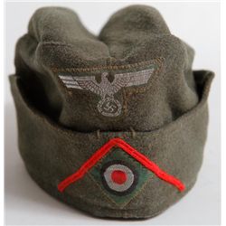 NAZI WEHRMACHT ARTILLERY OVERSEAS CAP-ORIGINAL SIGNED