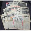 Image 1 : COLLECTION OF 15 WWII HEADLINE NEWSPAPERS & LOOK MAG