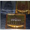 Image 2 : 3 NAZI WHW GLASS MEDALLIONS WITH RAISED GERMAN MONUMENT