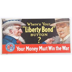 Where's Your Liberty Bond Button Uncle Sam Print Ad