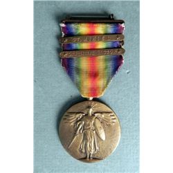 WWI US VICTORY MEDAL W/ST. MIHIEL & DEFENSE SECTOR BARS