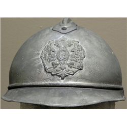 RARE M15 WWI RUSSIAN ADRIAN HELMET WITH IMPERIAL CREST