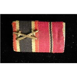 NAZI RIBBON BAR-ORIG-RUSSIAN FRONT & WAR MERIT W/SWORDS