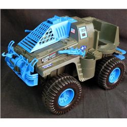 LARGE VINTAGE GI JOE BATTLE WAGON & M-LAUNCHER WORKS