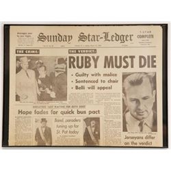 "Ruby Must Die" Sunday Star-Ledger Newspaper Headline