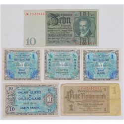 GERMAN NAZI CURRENCY PAPER MONEY