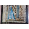 Image 2 : Large Egyptian Papyrus Pharoah & Queen Signed Painting