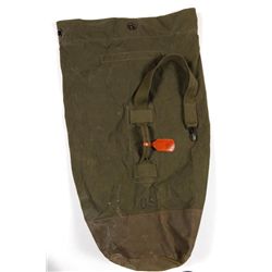 Vintage WWII US Army Green Canvas Duffle Bag Rucksack