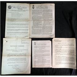 1941 BRITISH "WAR DAMAGE ACT" REPORTS GOVT REPAYMENTS