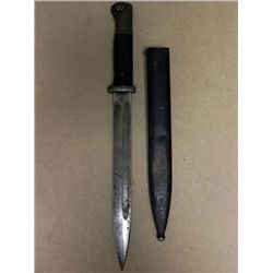 NAZI K98 COMBAT BAYONET & SCABBARD-MKR: F.HERDER & SOHN