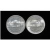 Image 2 : 2 Jefferson Silver Gem Unc War Nickels
