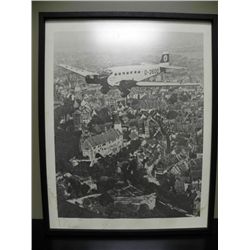 FRAMED PERIOD PHOTO OF HITLER'S PLANE-D2600 C.1934