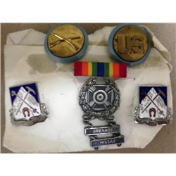 US MILITARY GI'S MEDALS-6 PC-SHARPSHOOTER W/GRENADE