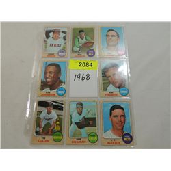 LOT 8 1968 TOPPS BASEBALL CARDS