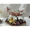 Image 4 : LOT 3 LIGHTHOUSE ROCKING HORSE CANDLE HOLDERS