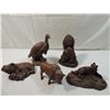 Image 1 : LOT 5 RED MILL CO PECAN SCULPTURES
