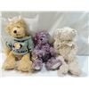 Image 1 : LOT 3 FANCY COTTAGE COLLECTIBLES BEARS