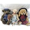 Image 1 : LOT 3 COTTAGE COLLECTIBLE BEARS & DOG BY GANZ