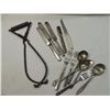 Image 2 : BOX LOT ASSORTED VINTAGE FLATWARE ICE HOOK