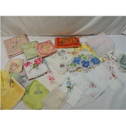 BOX LOT ASSORTED VINTAGE HANKIES