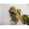 Image 2 : LOT 3 GOLD COLOR SQUIRREL FIGURES YARD ORNAMENT