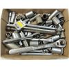 Image 2 : BOX LOT CRAFTSMAN SOCKETS WRENCHES EXTENDER