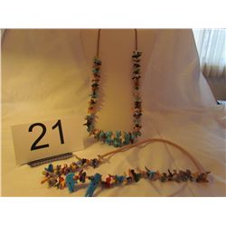 2 Zuni Fetish Necklaces