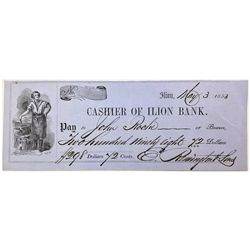 ELIPHALET REMINGTON SIGNED CHECK