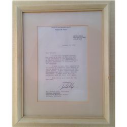 PRESIDENT RICHARD NIXON SIGNED LETTER