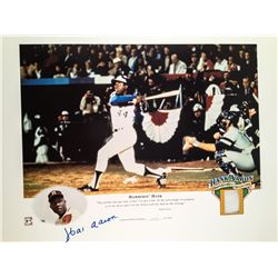 HANK AARON SIGNED PRINT