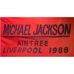 MICHAEL JACKSON 1988 LIVERPOOL CONCERT BANNER