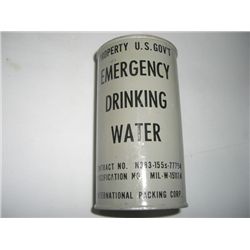 WORLD WAR II RARE *EMERGENCY DRINKING WATER* NEVER OPENED PROPERTY US GOVT-INTERNATIONAL PACKING COR