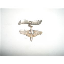 RARE WWII STERLING SILVER VINTAGE *AVIATION PIOLT* MEDAL STAMPED *STERLING* PRICE SAYS $85.00!!