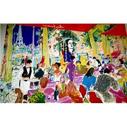 Chez Francis Signed LeRoy Neiman LE Art Print 1997