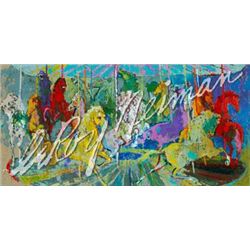 Carousel Filled with Horses LE Signed LeRoy Neiman