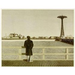 Max Ferguson CONEY ISLAND SELF PORTRAIT Signed Art