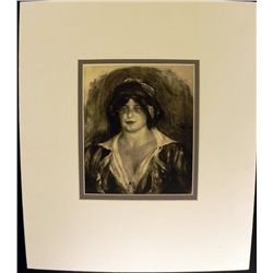 Pierre-Auguste Renoir Engraving Bust of a Woman