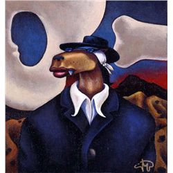 Markus Pierson 'COYOTE PORTRAIT OF O'KEEFE' Canvas