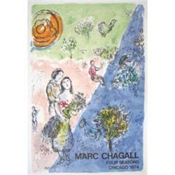 Mourlot Lithograph 1974 The Four Seasons Marc Chagall