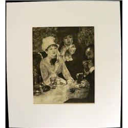 Pierre-Auguste Renoir Engraving Print End of Lunch
